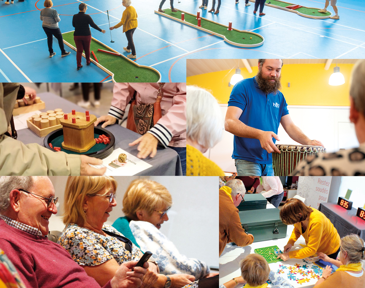 Toutes ces animations ludiques permettent de renforcer des compétences comme la mémoire, la concentration, la réflexion, la motricité, la précision, la stratégie, l’autonomie, l’attention et la manipulation, en favorisant le bien-être global des participants.